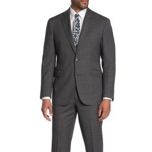 NWT Ted Baker London Gray Trim Fit Mens Suit 40R